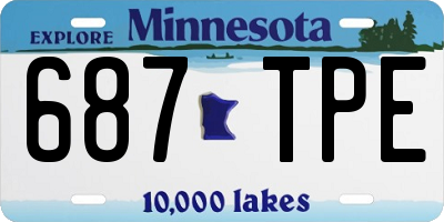 MN license plate 687TPE