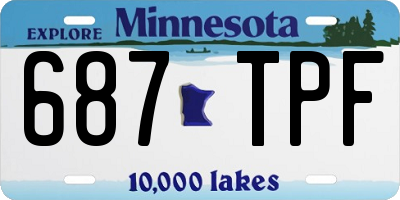 MN license plate 687TPF