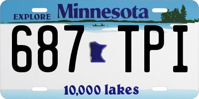 MN license plate 687TPI