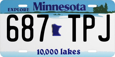 MN license plate 687TPJ