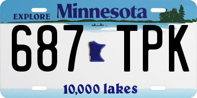 MN license plate 687TPK