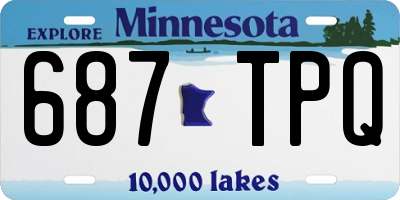 MN license plate 687TPQ
