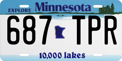 MN license plate 687TPR