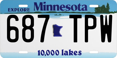 MN license plate 687TPW