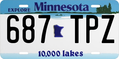 MN license plate 687TPZ