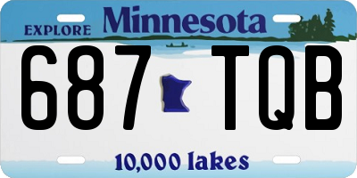 MN license plate 687TQB