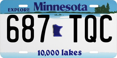 MN license plate 687TQC