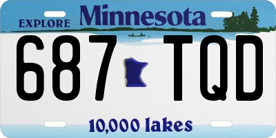 MN license plate 687TQD