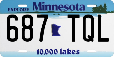 MN license plate 687TQL