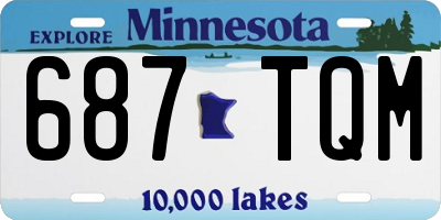 MN license plate 687TQM