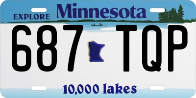 MN license plate 687TQP