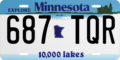 MN license plate 687TQR