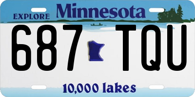MN license plate 687TQU