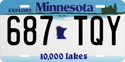 MN license plate 687TQY