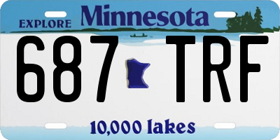 MN license plate 687TRF