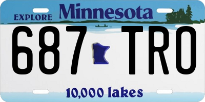 MN license plate 687TRO
