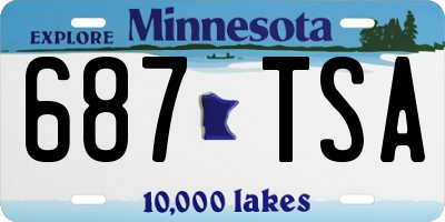 MN license plate 687TSA