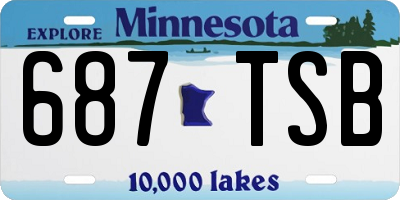 MN license plate 687TSB