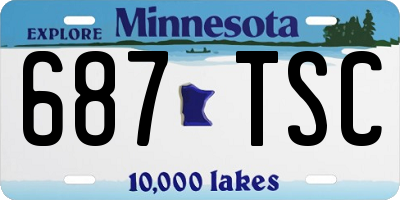 MN license plate 687TSC