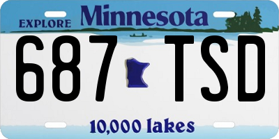MN license plate 687TSD