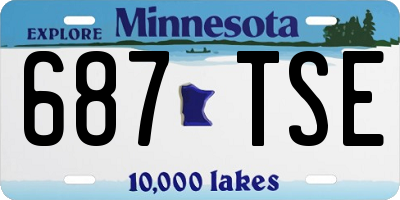 MN license plate 687TSE