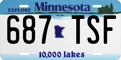 MN license plate 687TSF