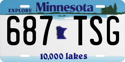 MN license plate 687TSG