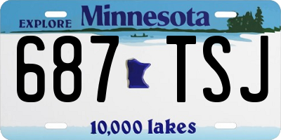 MN license plate 687TSJ