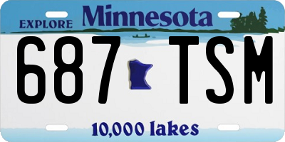 MN license plate 687TSM