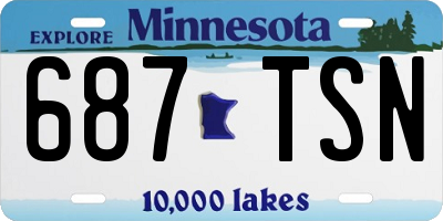 MN license plate 687TSN