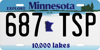 MN license plate 687TSP