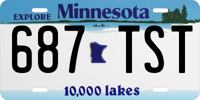MN license plate 687TST