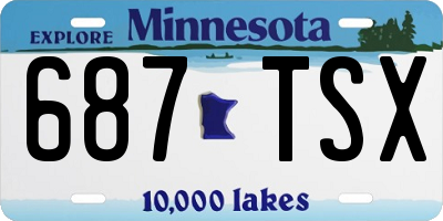 MN license plate 687TSX