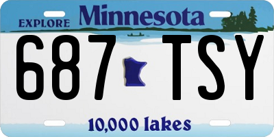 MN license plate 687TSY