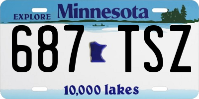 MN license plate 687TSZ