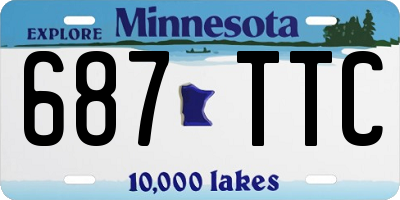 MN license plate 687TTC