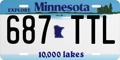 MN license plate 687TTL