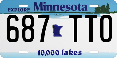 MN license plate 687TTO