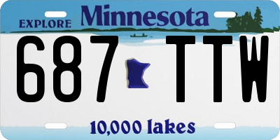 MN license plate 687TTW