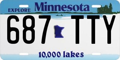 MN license plate 687TTY