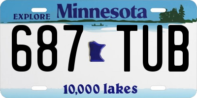 MN license plate 687TUB