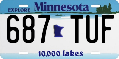 MN license plate 687TUF