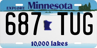 MN license plate 687TUG