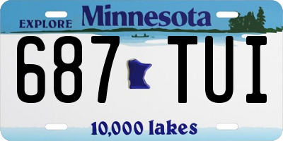 MN license plate 687TUI