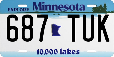 MN license plate 687TUK