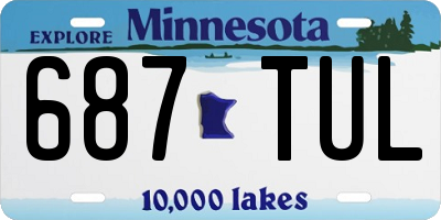 MN license plate 687TUL