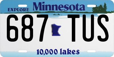 MN license plate 687TUS