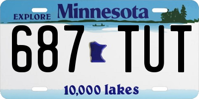 MN license plate 687TUT