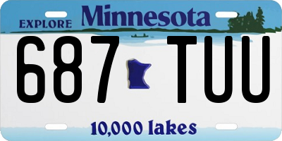 MN license plate 687TUU