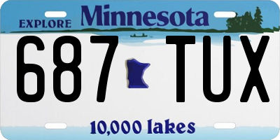 MN license plate 687TUX